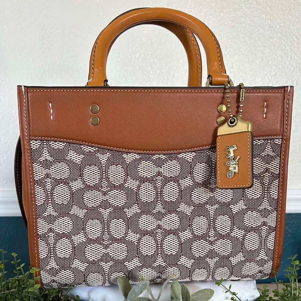 Coach Rogue 25 Signature Textile Jacquard C6444 NWT